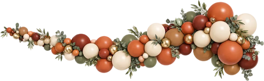 Concept mock-up: Rust, mustard & cream · autumn garland